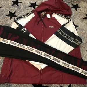 Bling Full-Zip Anorak & Camo High Waist Legging